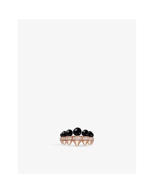 Cartier White Clash De 18Ct Rose- 0.37Ct Brilliant-Cut Diamond And 5.47Ct Onyx Ring