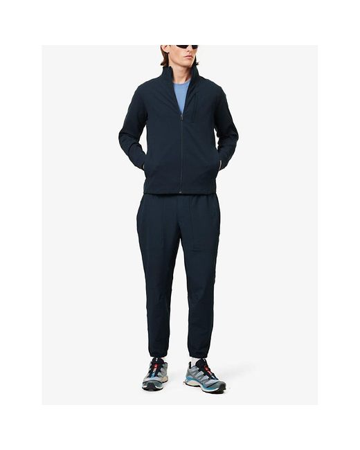 lululemon athletica Blue Sojourn Funnel-neck Stretch-woven Track Jacket for men