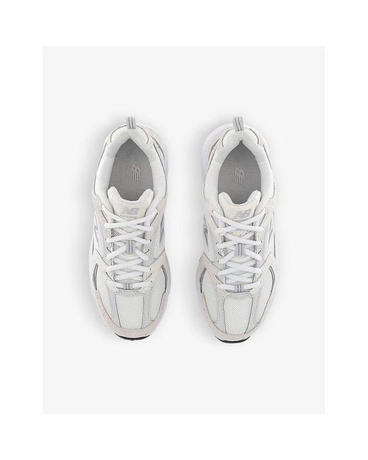 New Balance White Mr530 Logo-Embossed Leather And Mesh Low-Top Trainers for men