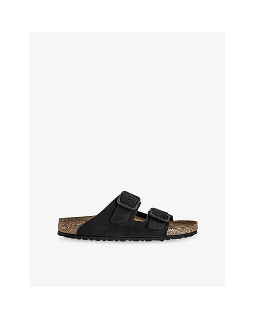 Birkenstock Black Arizona Wire Buckle Suede Sandals for men