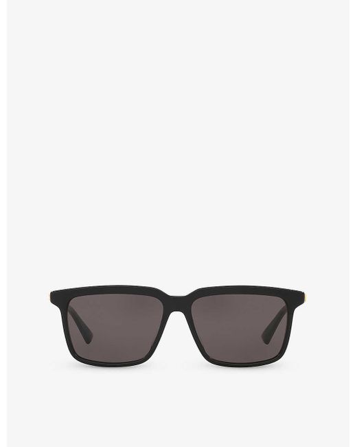 Bottega Veneta Gray 6j000420 Bv1261s Square-frame Acetate Sunglasses