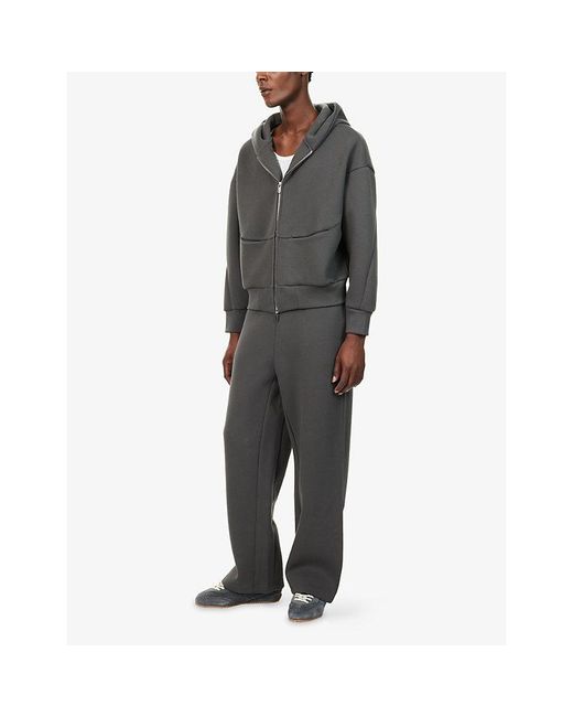 Seventh Gray V2 Stacks Straight-Leg Cotton-Blend Jogging Bottoms for men