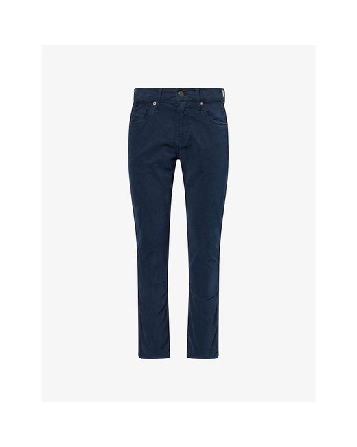 Citizens of Humanity Blue Gage Cashmere-Touch Cotton Trousers for men