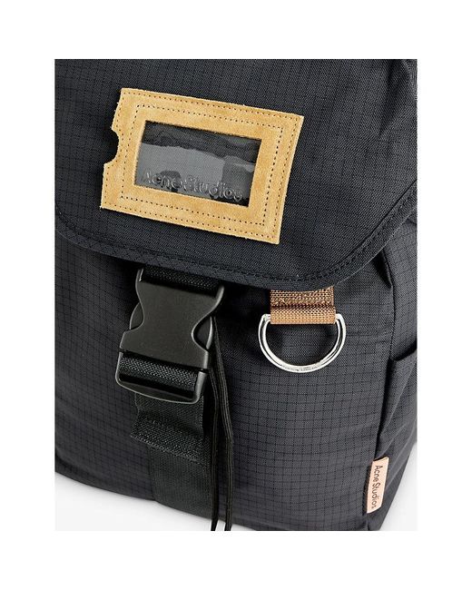 Acne Gray D-ring Shell Backpack