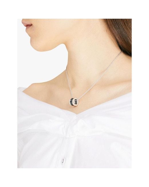 BVLGARI White Save The Children Ceramic And Sterling- Pendant Necklace for men