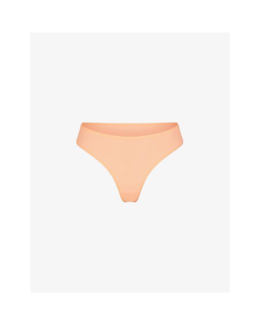 Skims Natural Fits Everybody Stretch-woven Thong Xx