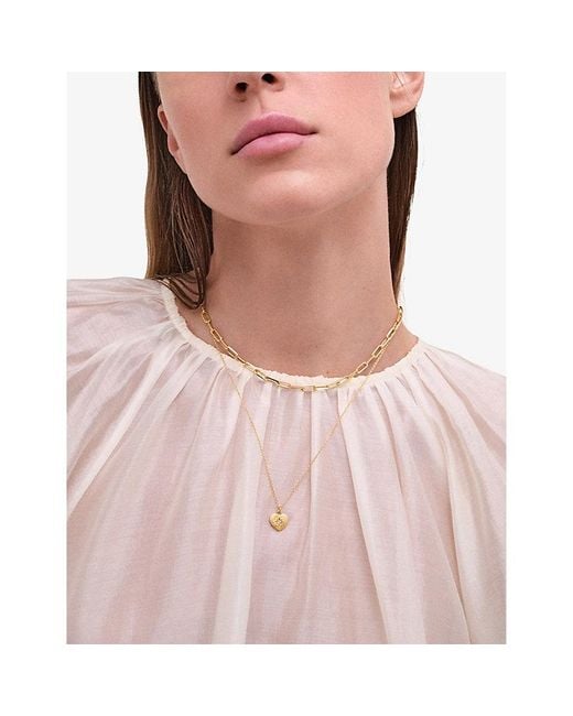 Astley Clarke Metallic Biography Heart 18Ct Vermeil Pendant Necklace