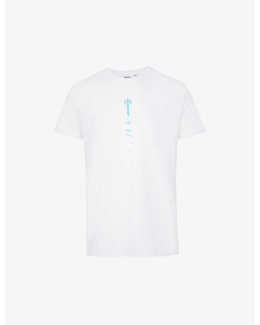 Trapstar White X Dave Art Of War Logo-print Cotton-jersey T-shirt for men