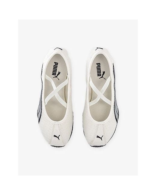 PUMA White H-Street Mesh Ballet Flats