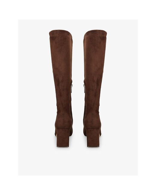 Steve Madden Brown Holly Heeled Suede Knee-High Boots