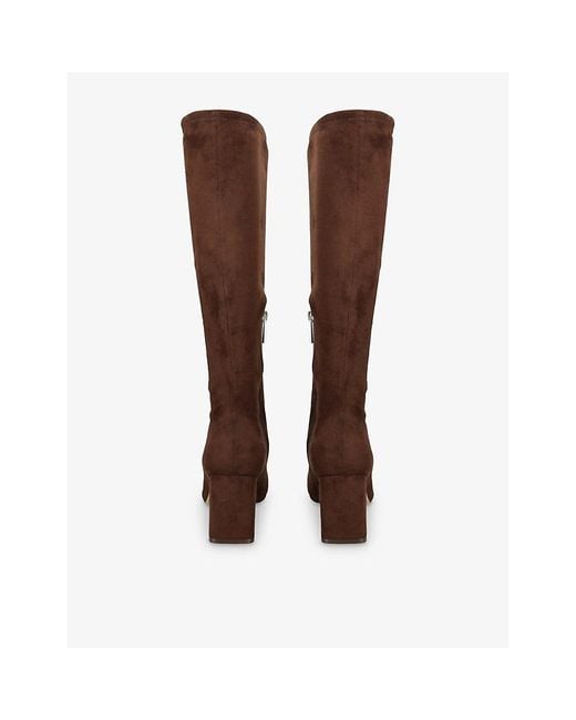 Steve Madden Brown Holly Heeled Suede Knee-High Boots