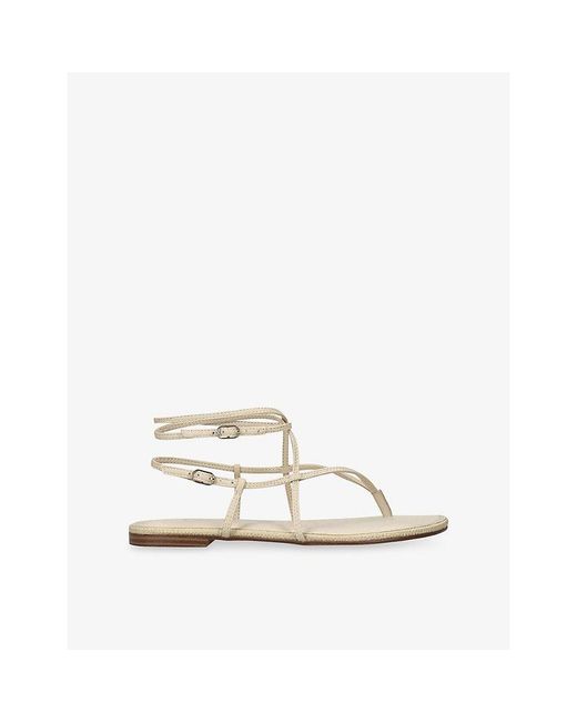 Sam Edelman White Clarra Leather Sandals