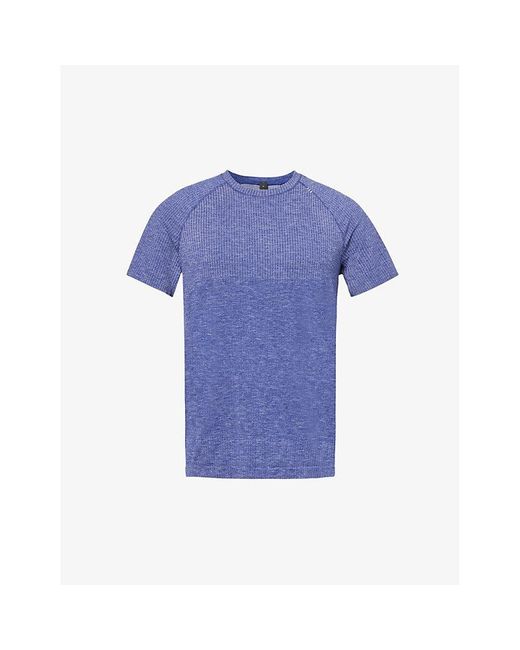 lululemon athletica Blue Metal Vent Tech Short-sleeve Cotton-blend T-shirt for men