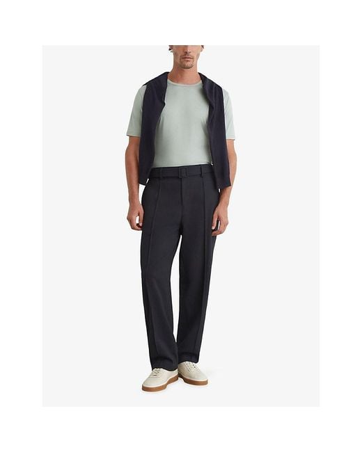 Reiss Green Count Tailored-Fit Air-Water Cotton T-Shirt for men