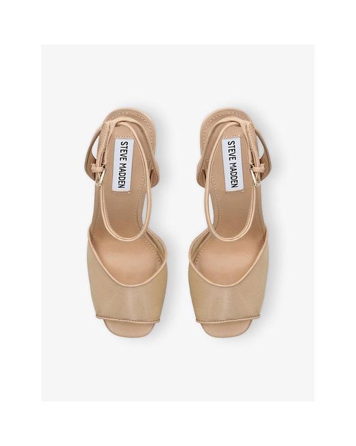 Steve Madden Metallic Lourdes-M Woven Heeled Sandals