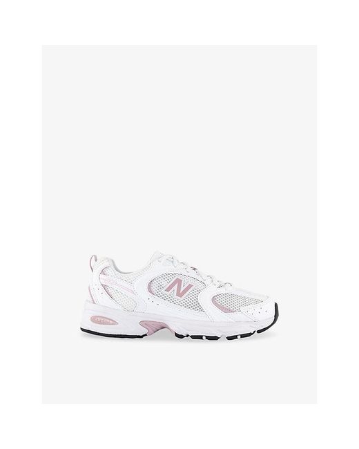 New Balance White Mr530 Leather And Mesh Trainers
