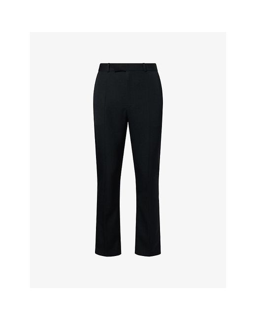 The Row Black Tension Straight-Leg Wool Trousers for men