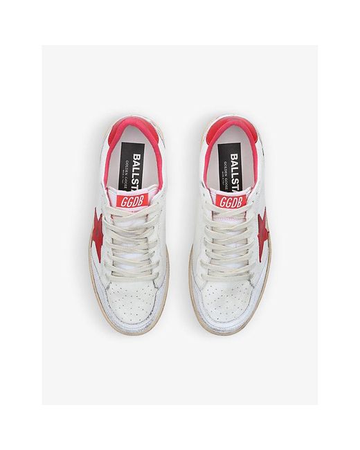 Golden Goose Deluxe Brand Pink Ball Star 10275 Leather Low-Top Trainers