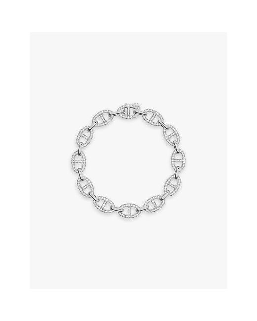 Apm Monaco Metallic Maille Marine Sterling- And Zirconia Bracelet for men
