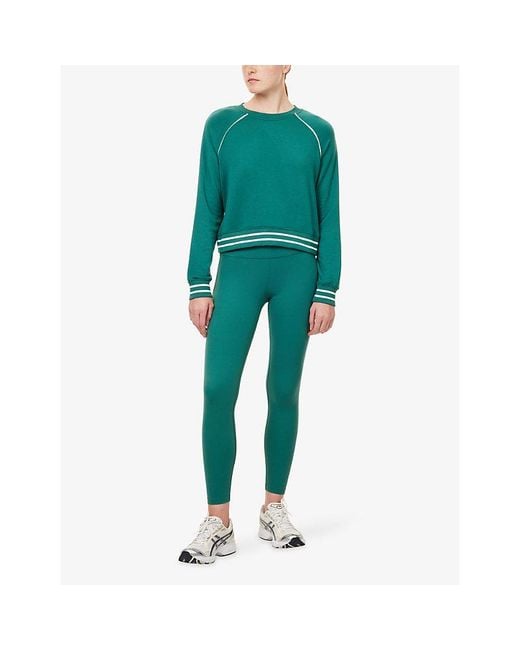 Splits59 Green Brooks Stripe Modal-Jersey Sweatshirt