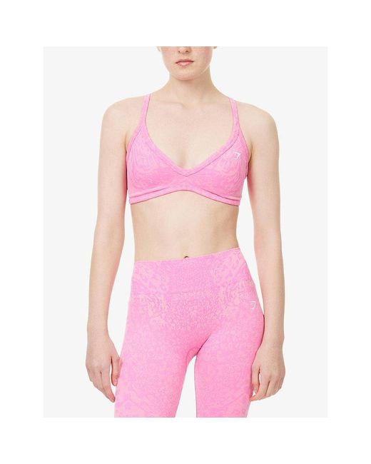 GYMSHARK Pink Adapt Animal X Whitney Sports Bra