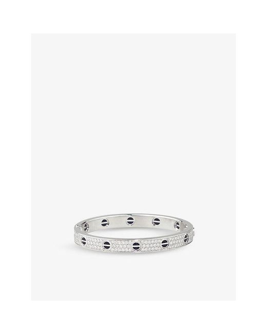 Cartier White Love 18Ct- 228 Diamond And Ceramic Bracelet