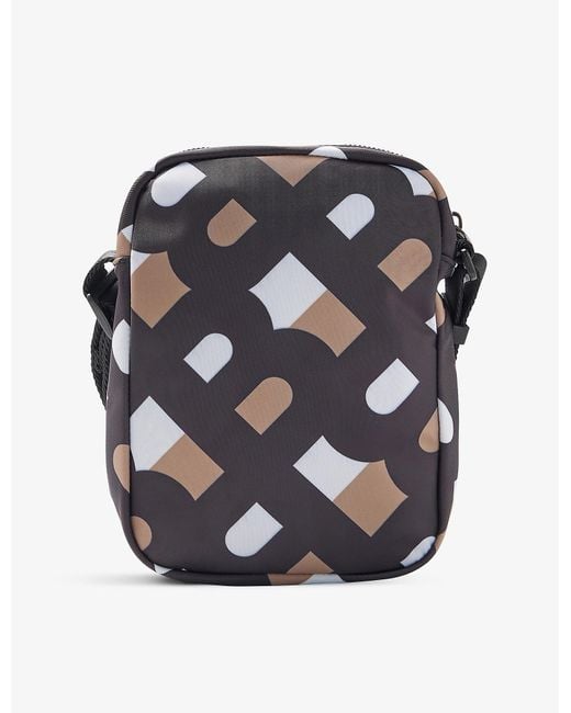 BOSS by HUGO BOSS Synthetic Monogramprint Recyclednylon Crossbody Bag