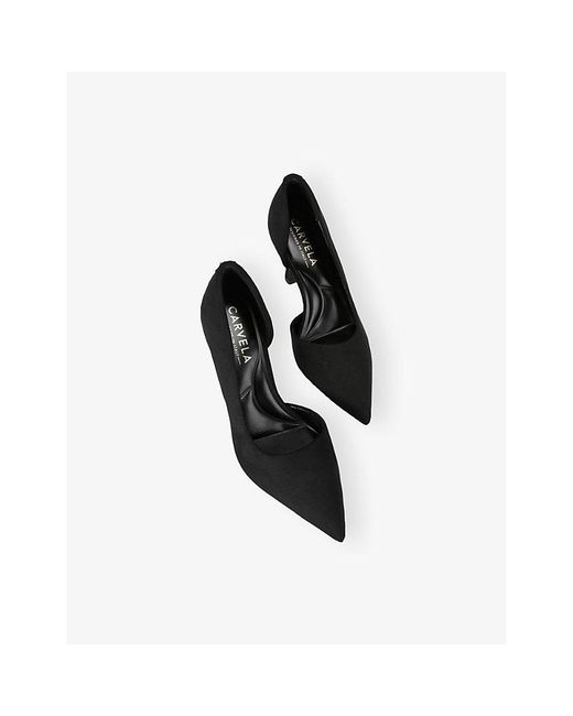Carvela Kurt Geiger Black Corletta D'Orsay Faux-Suede Courts