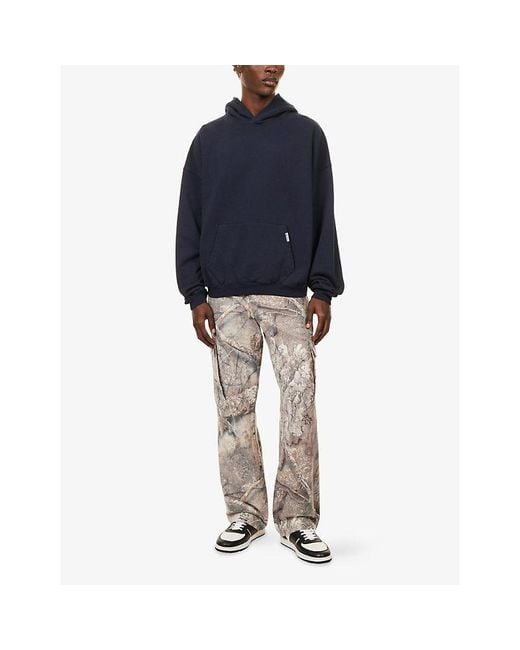 Represent Blue Initial Oversized Cotton-Jersey Hoody for men
