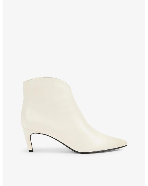 Ted Baker Natural Galiana Stiletto Leather Ankle Boots