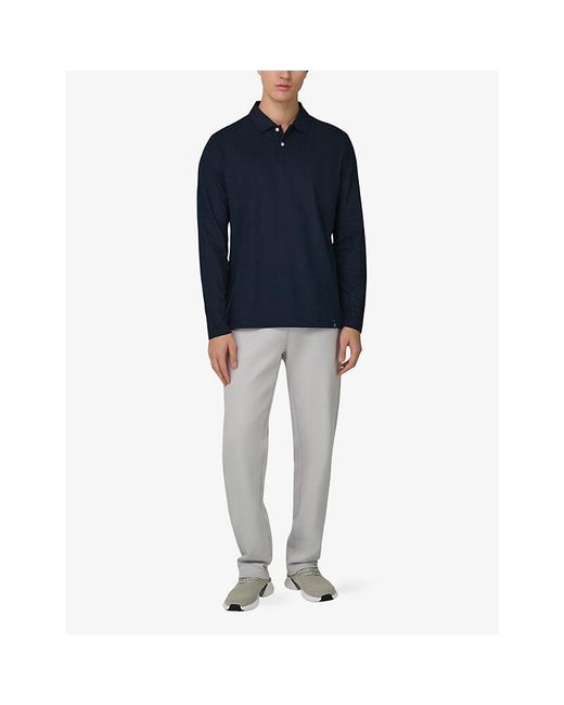 Boggi Blue S-Cafè Regular-Fit Stretch Cotton-Piqué Polo Shirt for men