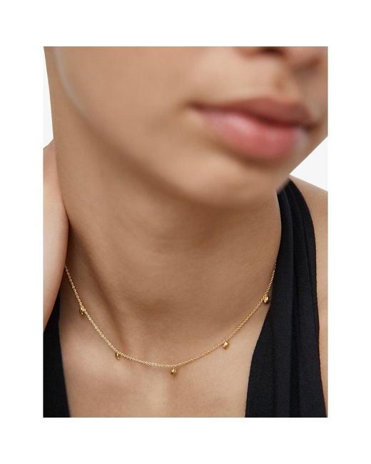 Monica Vinader Metallic Fragments Asymmetric 18Ct-Plated Vermeil Sterling- Chain Necklace