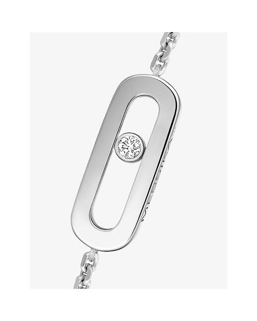 Messika White Move Uno 18Ct And 0.02Ct Diamond Bracelet