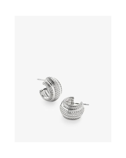 Monica Vinader White Heirloom Small Sterling- Earrings