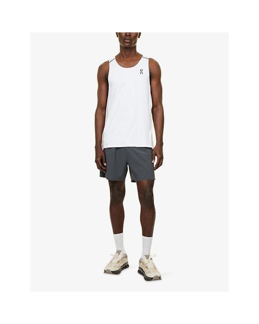 On Shoes White Performance Stretch-Woven Tank Top for men