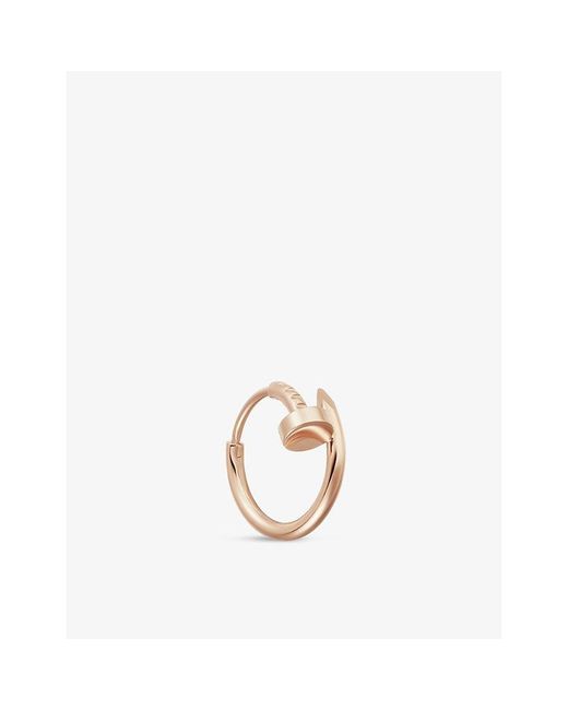 Cartier Metallic Juste Un Clou 18Ct Rose- Single Hoop Earring