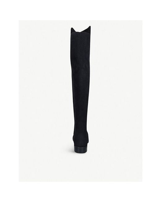 Stuart Weitzman Black 5050 Suede Heeled Over-the-knee Boots