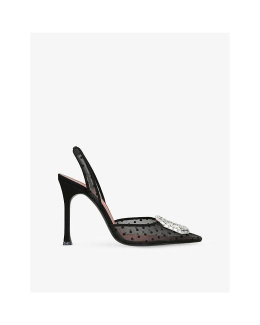 AMINA MUADDI Black Camelia 105 Mesh Courts