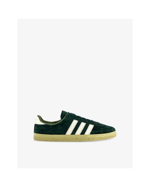 Adidas Green Roelee Suede Low-Top Trainers for men