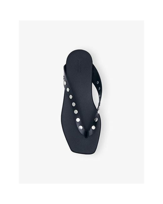 Alohas Blue Ola Stud Leather Sandals