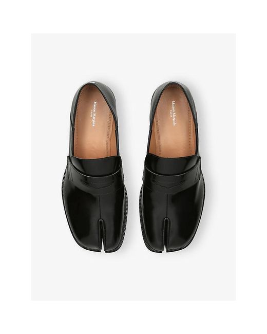 Maison Margiela Black Tabi City Babouche Leather Loafers for men