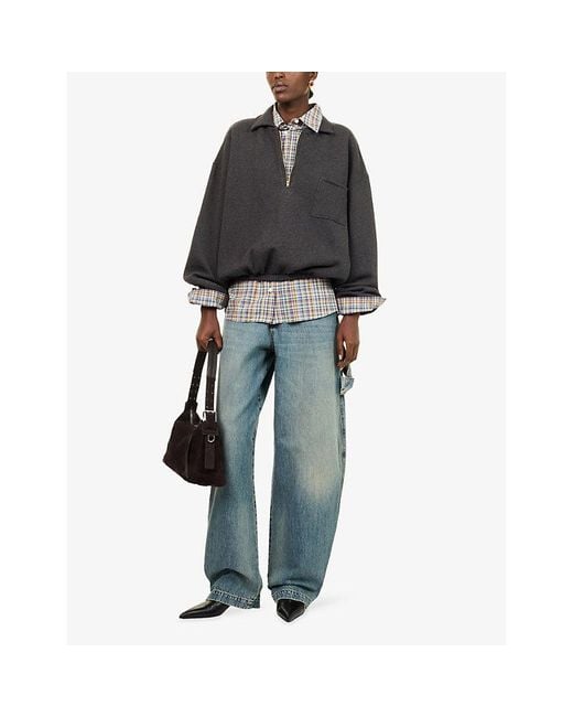 DARKPARK Blue Audrey Barrel-Leg Carpenter Denim Jeans