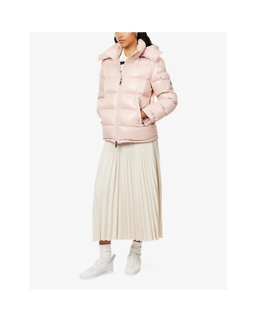 Moncler Pink Maire Quilted Shell-Down Jacket