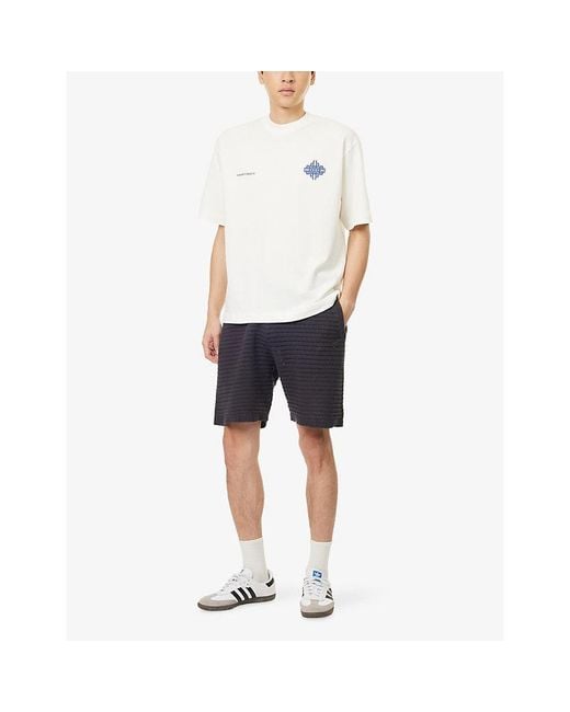 The Couture Club White Motion Blurred Emblem Cotton-Jersey T-Shirt for men