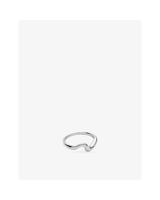 Missoma White Molten Wave Sterling Stacking Ring