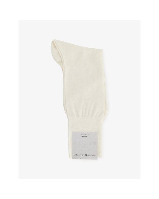 Falke White No.4 Silk-Blend Socks for men