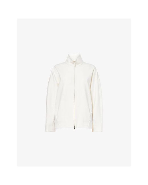 Max Mara White Soft Scuba Jersey Jacket