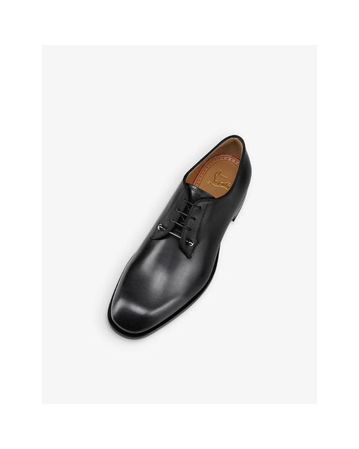 Christian Louboutin Black Chambeliss Leather Derby Shoes