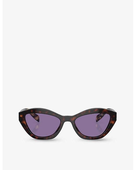 Prada Purple Pr A02s Butterfly-frame Acetate Sunglasses