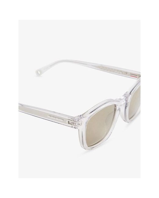 Orlebar Brown Metallic Davey Rectangular Acetate Sunglasses